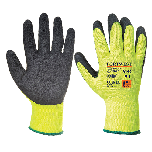 PORTWEST GLOVE THERMAL GRIP BLACK LARGE 