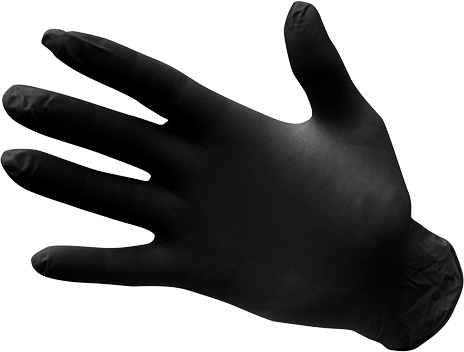 PORTWEST NITRILE DISP GLOVES ( PK100) BLACK LARGE 