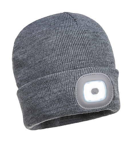 Rechargeable LED Beanie Grey R