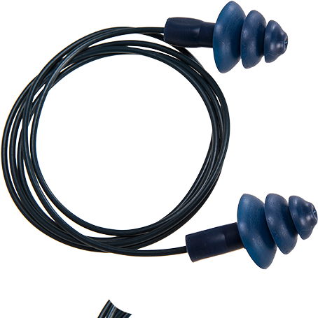 Detectable Corded Earplug (50), Blue U/Fit
