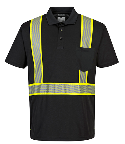 Iona Plus Polo Shirt S/S, Black Size 4XL R/Fit