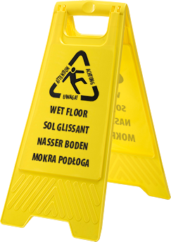 Multi Language Wet Floor Sign, Yellow ( HV21 )