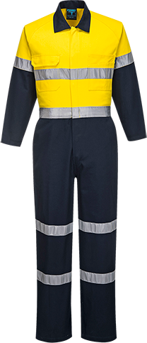 PRIME MOVER COVERALL COTTON DAY/NIGHT YELLOW/NAVY REGULAR 102
