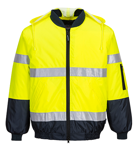 PRIME MOVER JACKET BOMBER HI-VIS LINED DAY/NIGHT YELLOW/NAVY 3XL