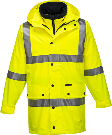 PRIME MOVER JACKET ARGYLE HI-VIS 3IN1 DAY/NIGHT YELLOW LARGE
