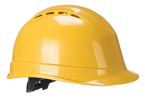 Arrow Safety Helmet, Yellow R/Fit