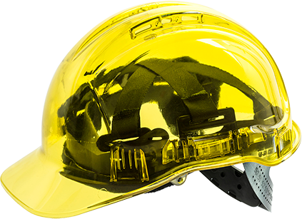 Peak View Helmet, Yellow R/Fit