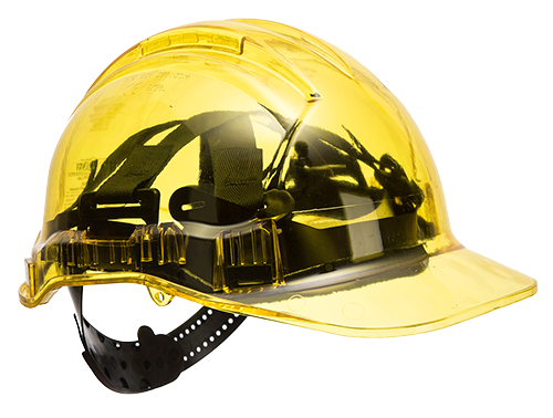 Peak View Plus Helmet, Yellow R/Fit