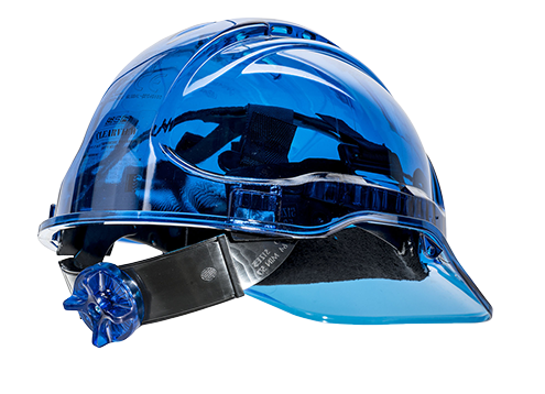 Peak View Ratchet Vent Helmet, Blue U/Fit