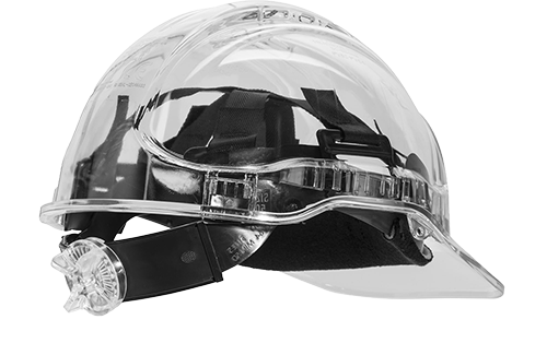 Peak View Ratchet Vent Helmet, Clear R/Fit