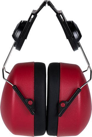 ClipOn Ear Muffs EN352, Red R/Fit