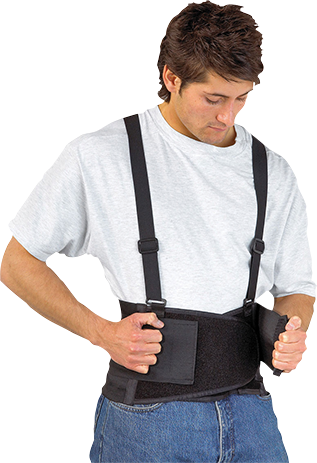 Support Belt, Black Size Large R/Fit