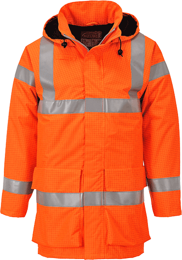 PORTWEST JACKET BIZFLAME RAIN HI-VIS MULTI LITE ORANGE 3XL 