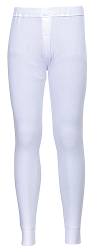 Thermal Pants, White Size Large R/Fit