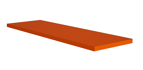Full Length Shelf, Orange